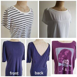 Bundle of 4 Tops (Mossimo, Merona, Three Dots, Star Wars)